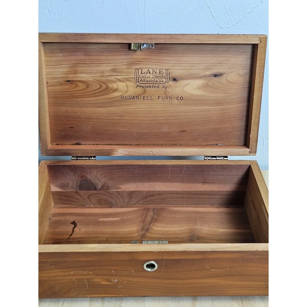 Vintage Lane Miniature Cedar Chest Jewelry Box McDaniell Furniture Co Altavista
